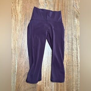 Lululemon Womens Wunder Under Pants High-Rise Tight Elastic Waist Purple Size 2
